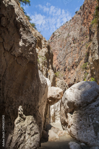 Deep Saklikent canyon in Turkey © edelweiss7227