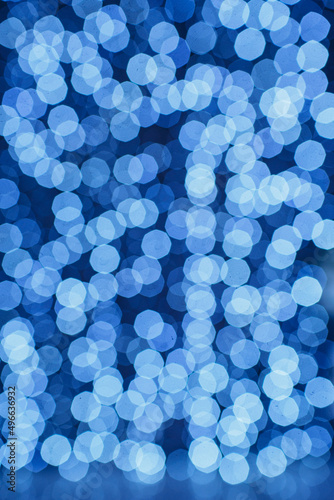 Blue ornament with beautiful blur spots bokeh