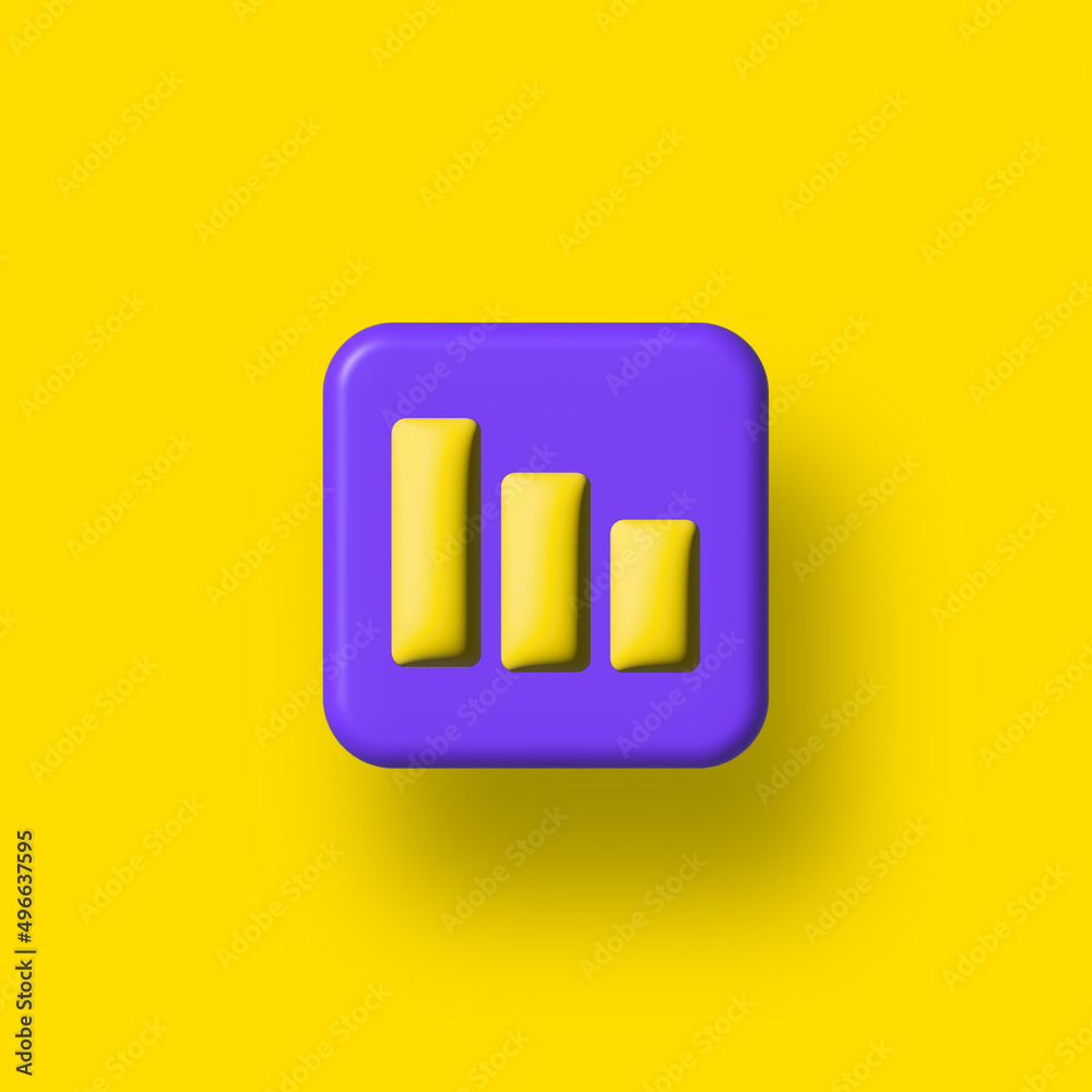 stats 3d. icon, finance, money, statistic icon stats 3d. icon, finance, money, statistic icon