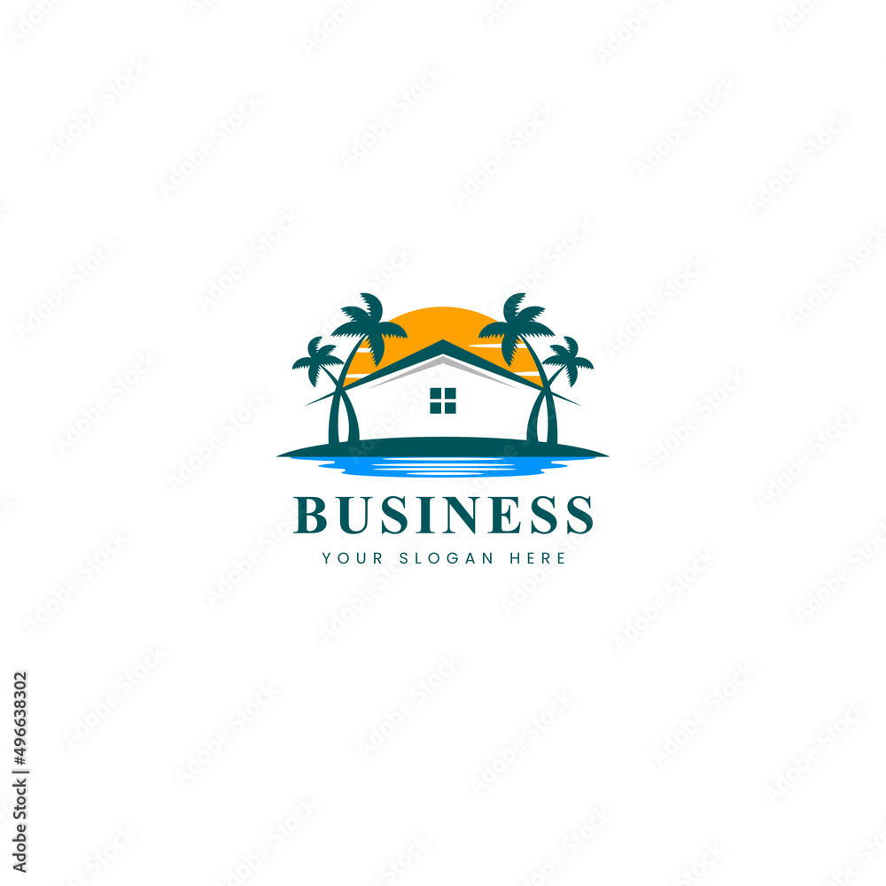 Beach Home Resort and Summer Logo Beach Home Resort and Summer Logo