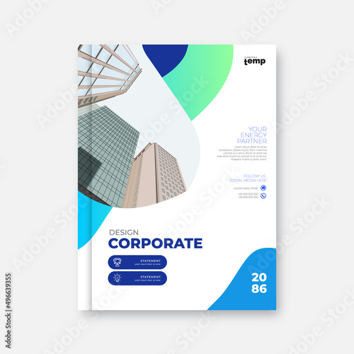 Corporate business flyer book template destign
