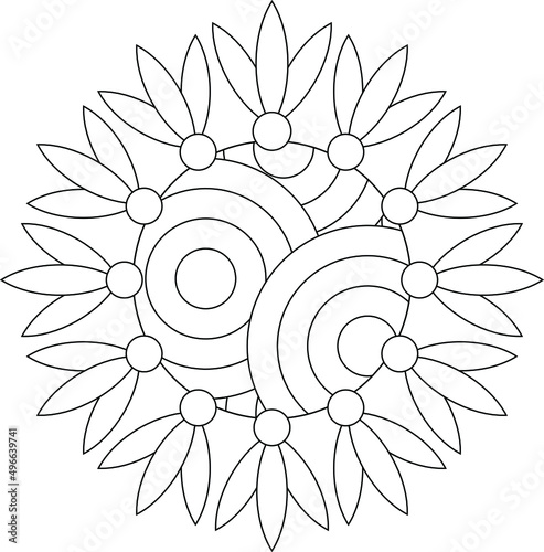 motif floral, ornement, coloriage, papeterie, carterie, déco, scrapbooking