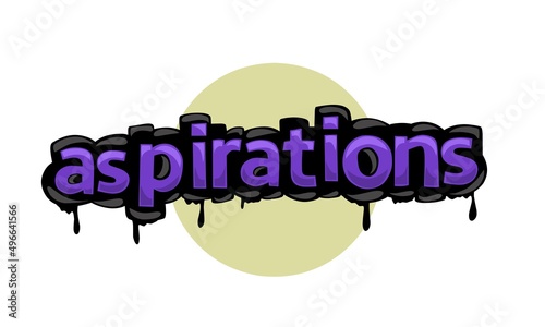 ASPIRATION writing graffiti design on white background