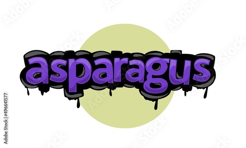 ASPARAGUS writing graffiti design on white background