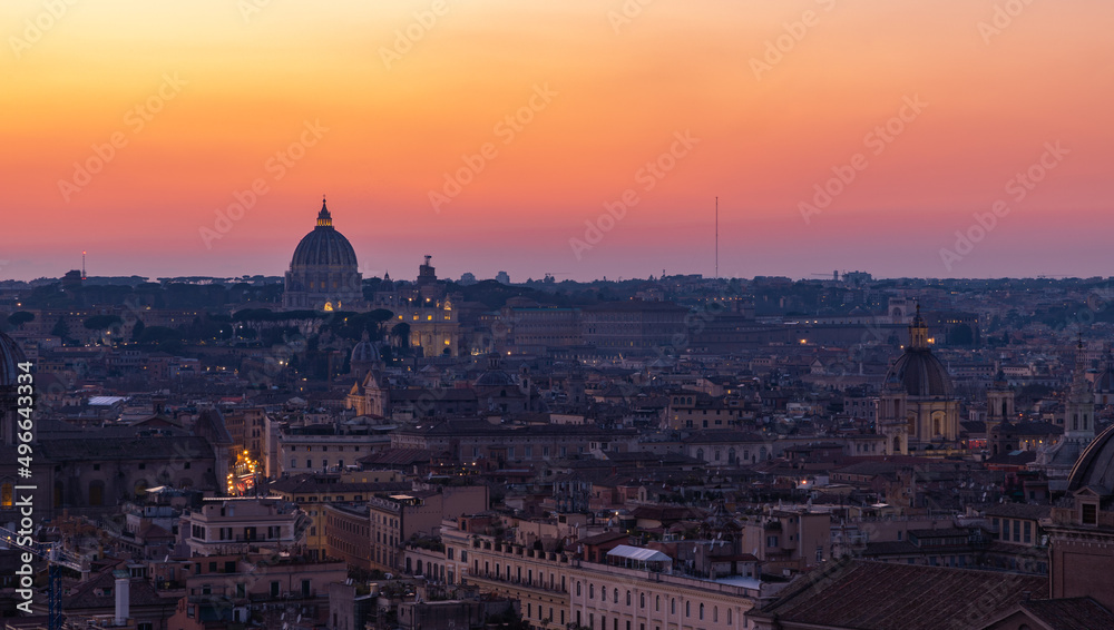 St. Peter's Basilica at Sunset