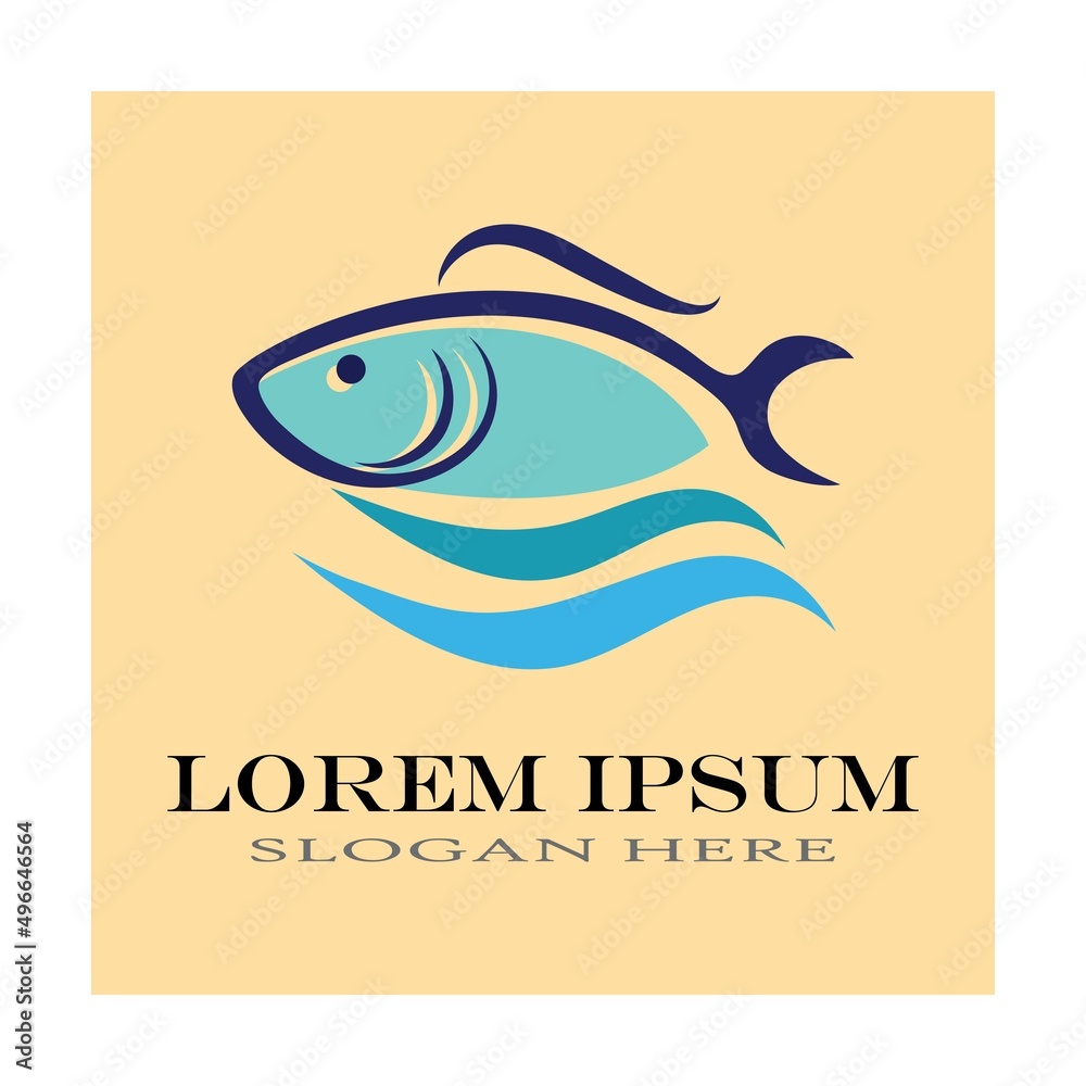 fish logo template design icon illustration vector fish logo template design icon illustration vector