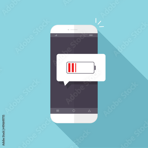 Free Download Flash style with battery alert on the smart phone screen ,vector design Element illustration - GFXLoad