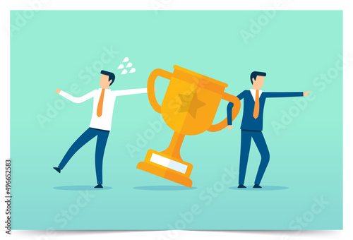 Businessman pointing for direction investment, business social conflict, business indicator, financial growth