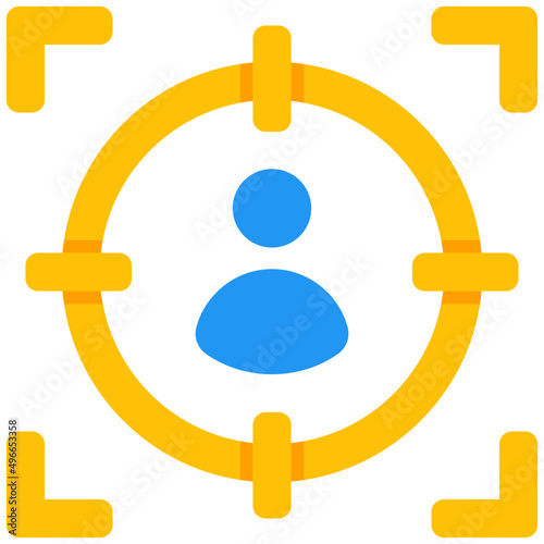 target audience flat icon
