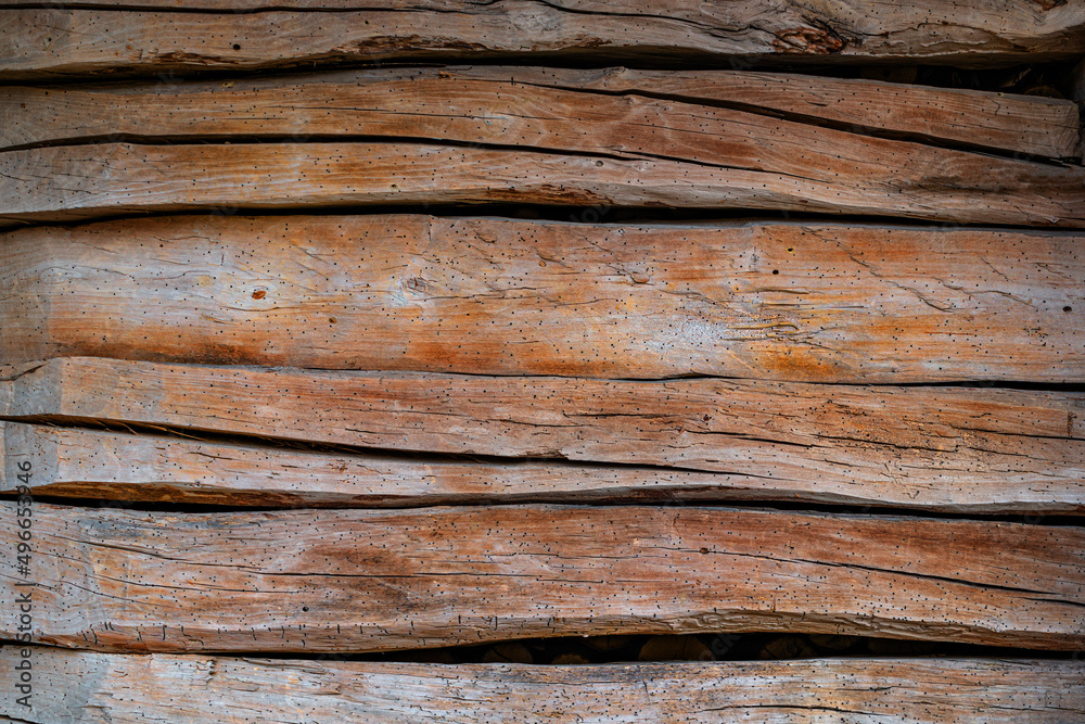 Obraz premium Old grunge dark textured wooden background,The surface of the old brown wood texture,top view brown wood paneling