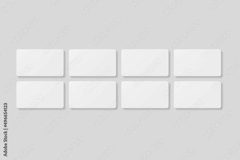 Floating blank business card for mockup. 3D Render. Floating blank business card for mockup. 3D Render.