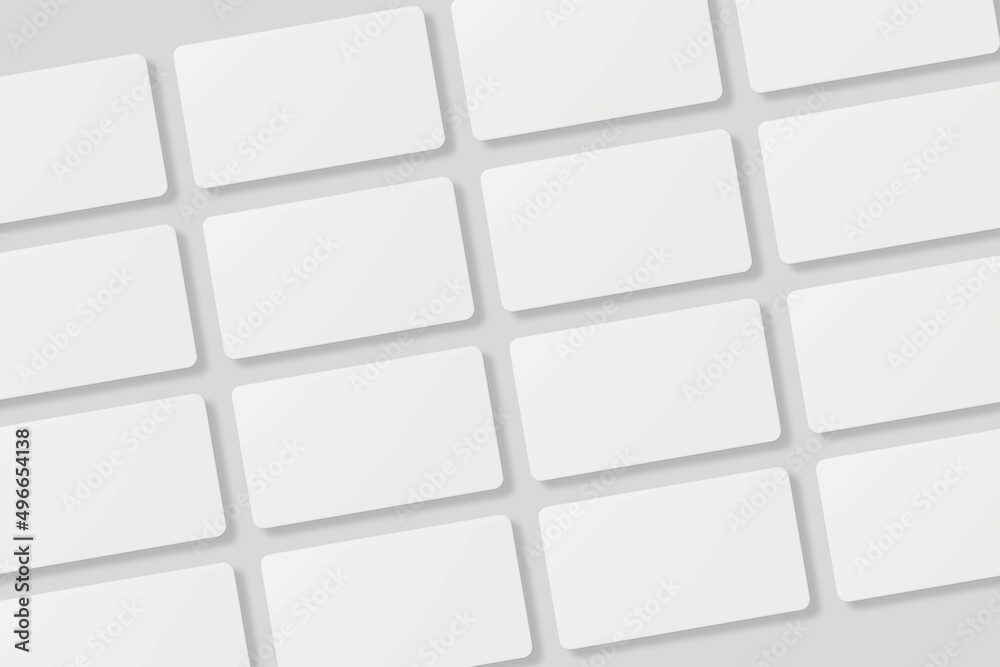 Floating blank business card for mockup. 3D Render. Floating blank business card for mockup. 3D Render.