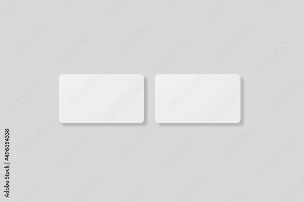 Floating blank business card for mockup. 3D Render. Floating blank business card for mockup. 3D Render.