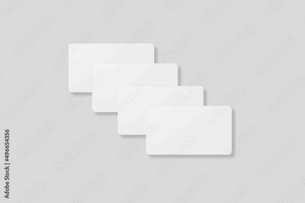Floating blank business card for mockup. 3D Render. Floating blank business card for mockup. 3D Render.