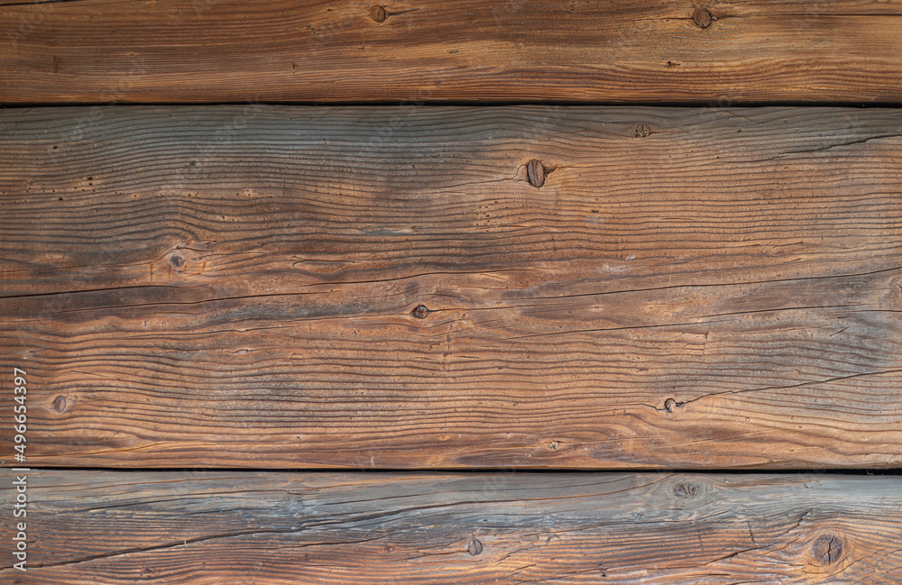 Naklejka premium Old grunge dark textured wooden background,The surface of the old brown wood texture,top view brown wood paneling