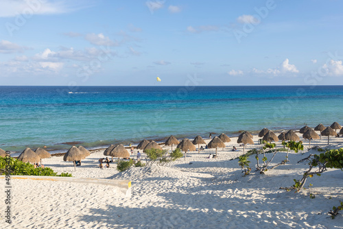 Playa Delfines in Cancun, Quintana Roo, Mexico, sunny day photo