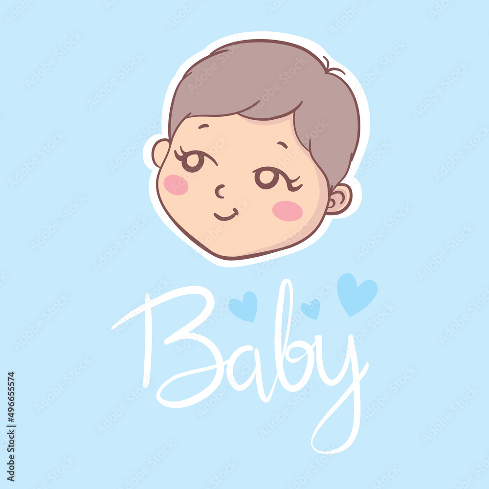 Happy little boy. A cartoon character isolated on a white background. Happy little boy. A cartoon character isolated on a white background.