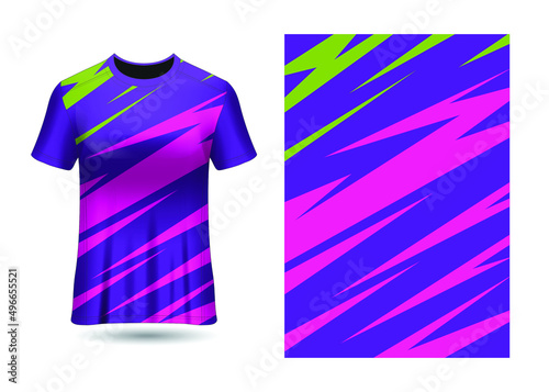 Sports Racing Jersey Design Template for Team Uniforms Vector