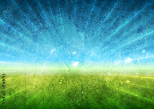 Abstract grunge sunny landscape background. Vector design