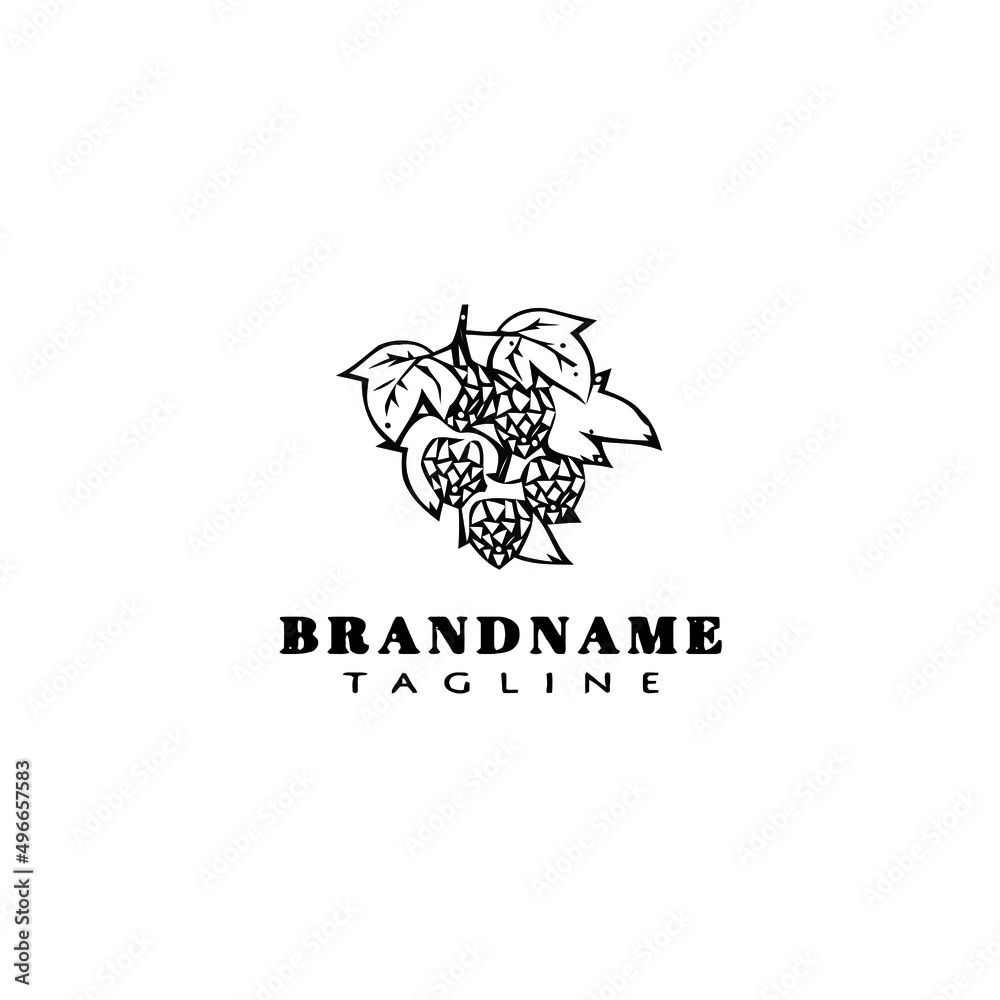 Fototapeta premium pine cone logo icon design template vector