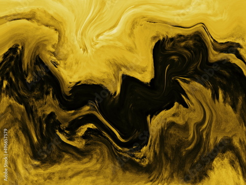 Liquid abstract background, liquid yellow