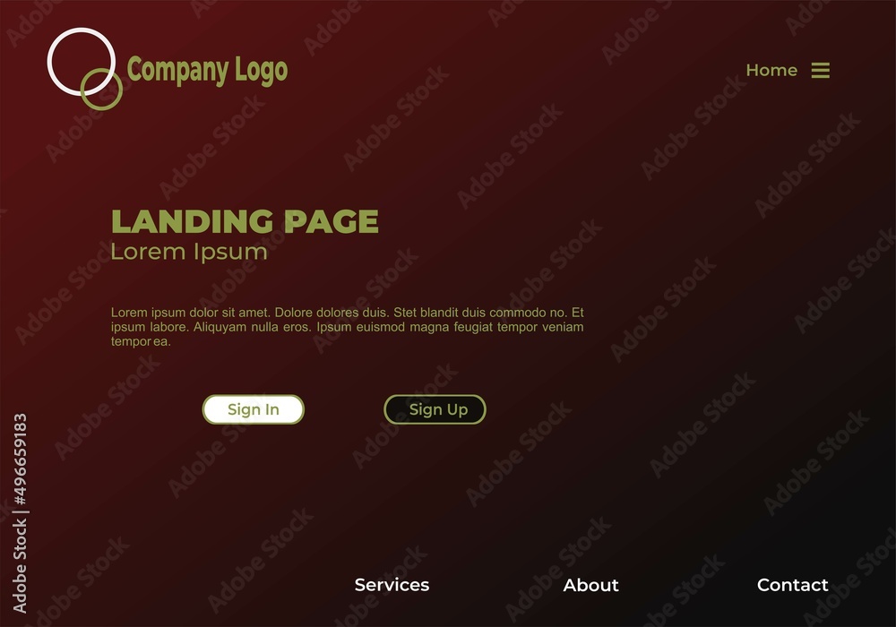Landing Page Background,  Simple Design Colorful