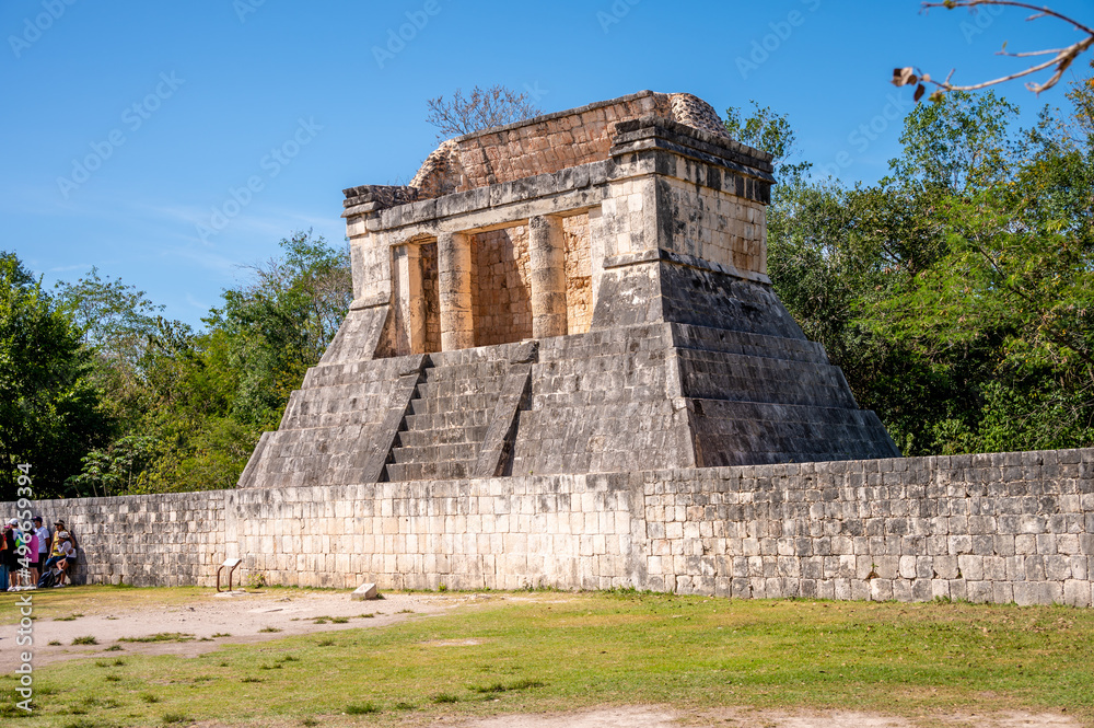 Details of the Great Ball Court or Gran Juego de Pelota at Chichen Itza.