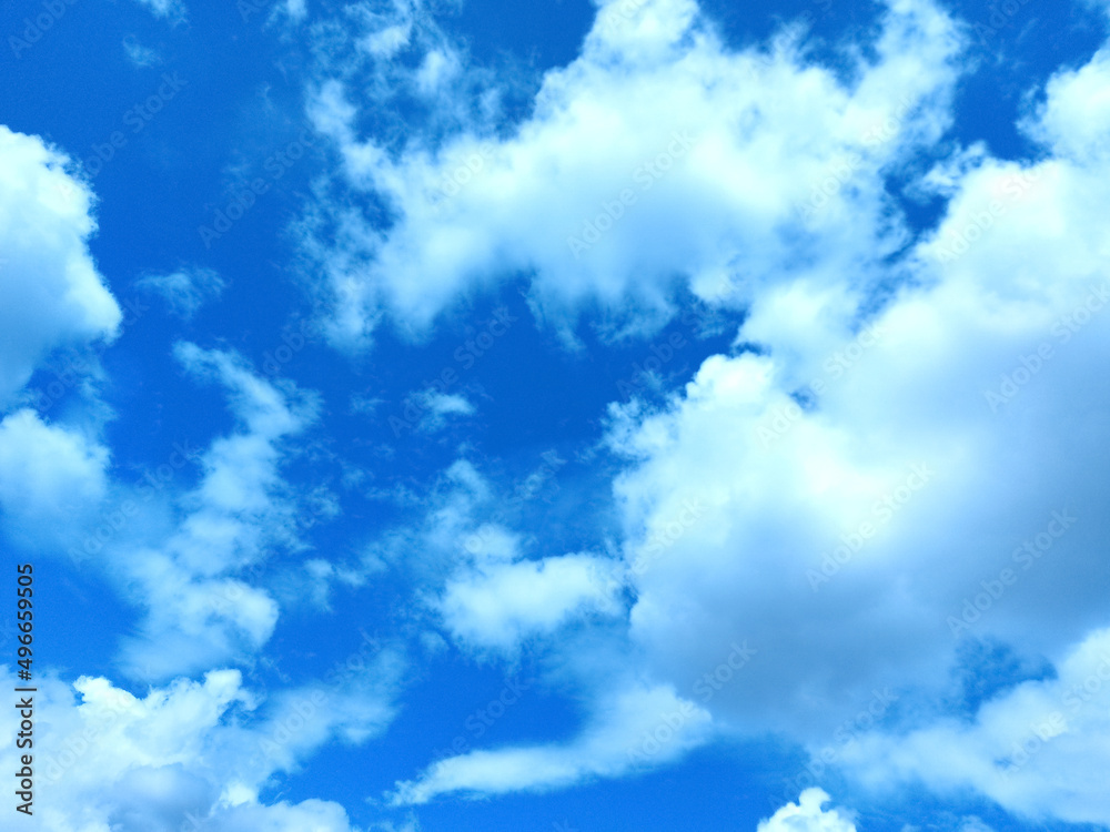 blue sky with clouds