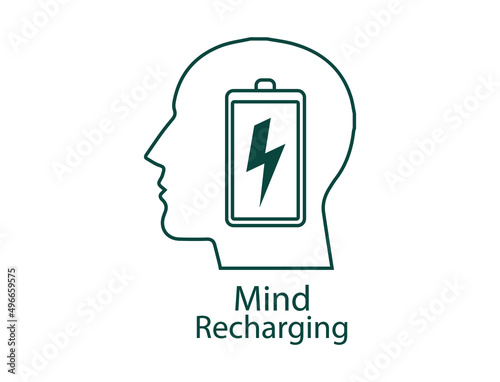 mind recharging icon vector illustration 