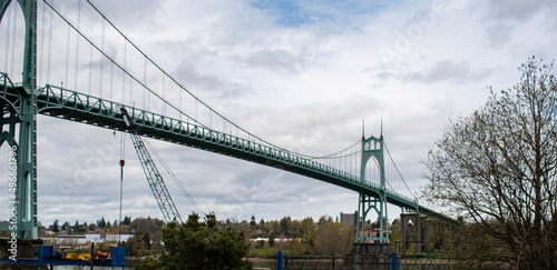 St. Johns Bridge - suspension bridge over the Willamette River in Portland