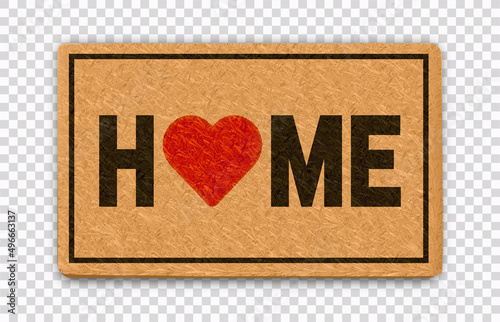 Door Mat Home, vector illustration