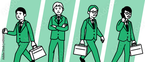 ビジネスシーン　4人の男性