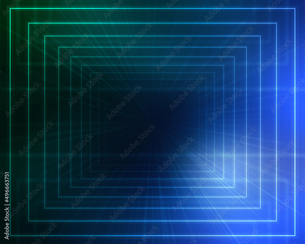 Fototapeta premium 2d illustration Abstract futuristic electronic circuit technology background 