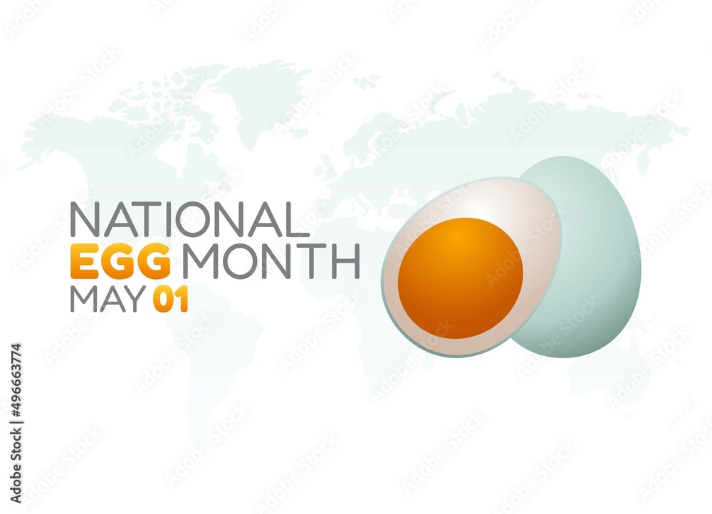 vector graphic of national egg month good for national egg month