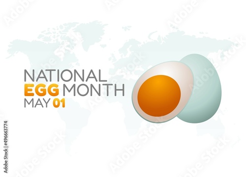 vector graphic of national egg month good for national egg month celebration. flat design. flyer design.flat illustration.