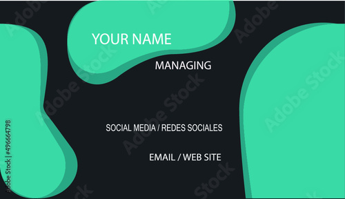 plantilla editable / Tarjeta de Identificación
Visita / Contacto / Corporativo / Datos
