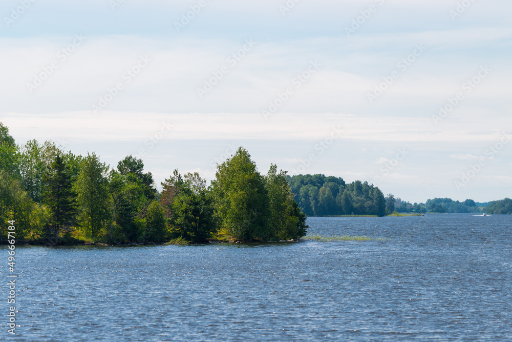 Karelia in Russia. Landscape of Lake Ladoga. Karelia Islands Karelia in Russia. Landscape of Lake Ladoga. Karelia Islands