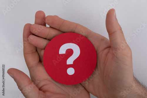 question marks on sheet of ...