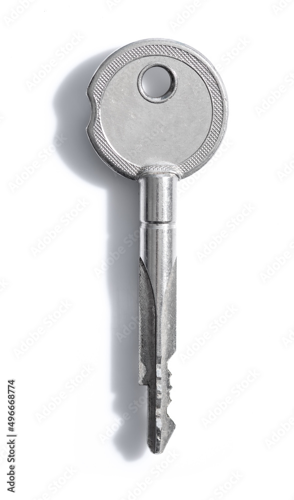 Silver key isolated on white background Silver key isolated on white background