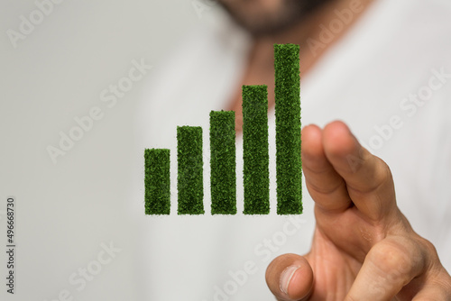 Businessman hand holding st...