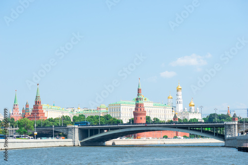 View of the Kremlin on a summer day, Moscow, Russia © kosmos111