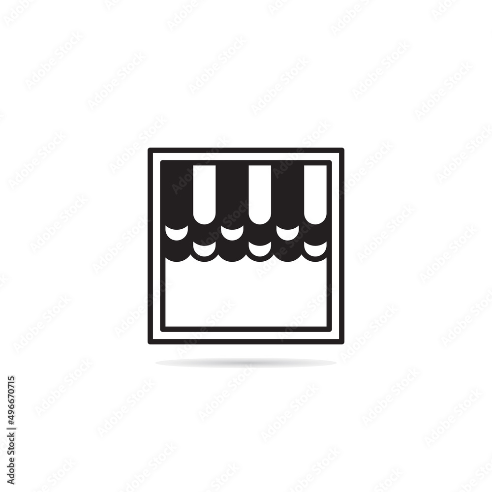 curtain and window icons set curtain and window icons set