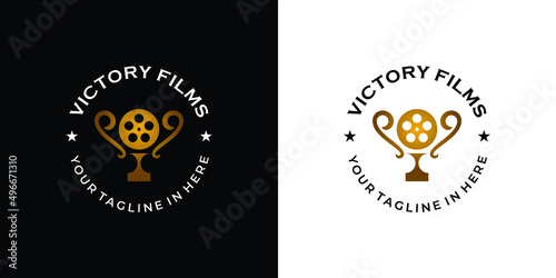 Victory Films Logo Trophy and Roll Film