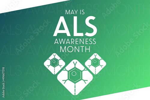 May is ALS Awareness Month. Vector illustration. Holiday poster.
