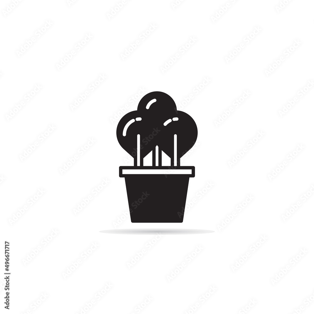 houseplant and tree icon vector illustration houseplant and tree icon vector illustration