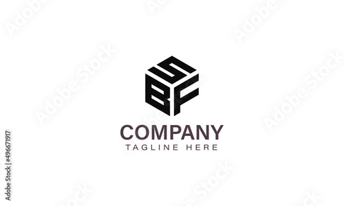 Letter SBF Logo, Three Letter Logo, Alphabet S B F Hexagon Shape Vector Icon Template