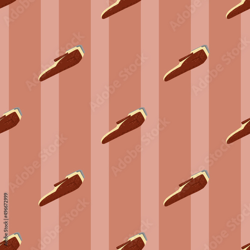 Clippers seamless pattern on. Vintage barber shops elements in doodle style.