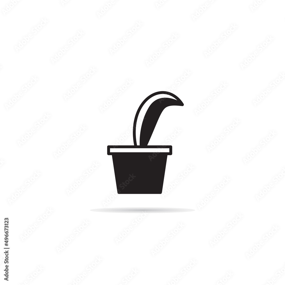 tree and plant pot icon vector illustration tree and plant pot icon vector illustration