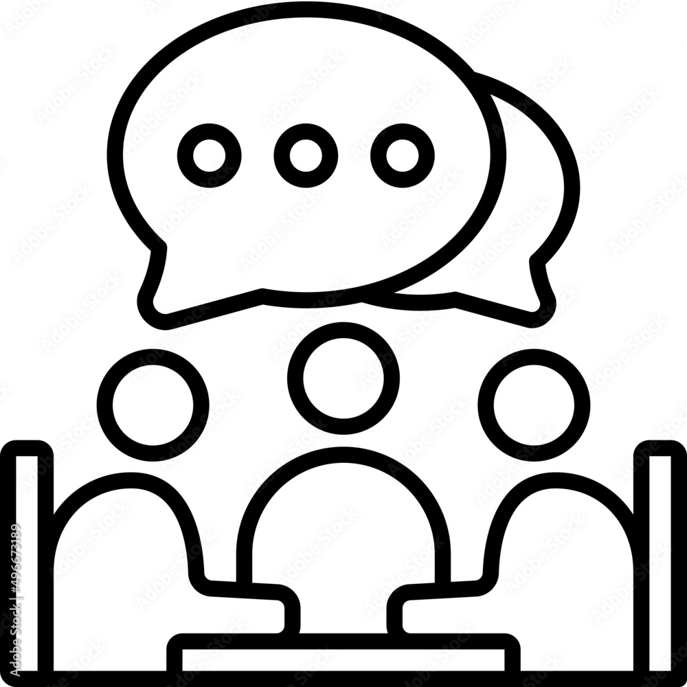 Naklejka premium meeting outline icon