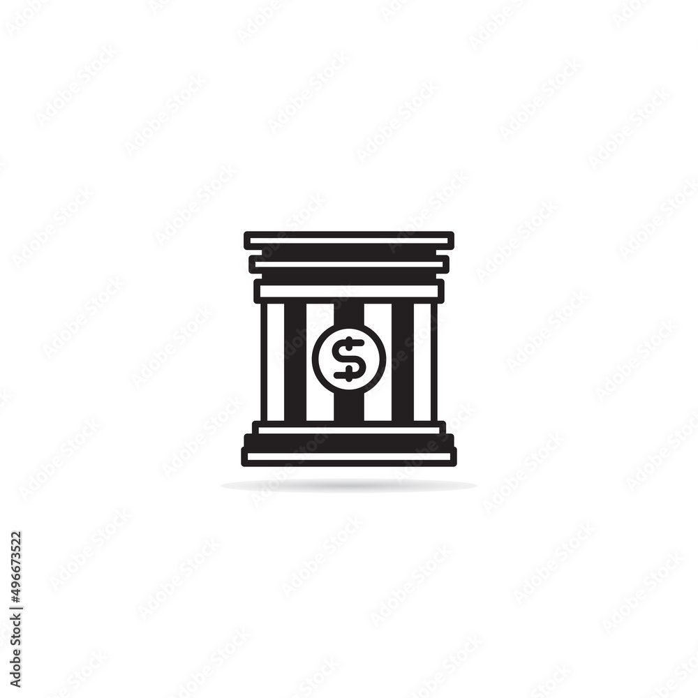 bank building icon vector illustration bank building icon vector illustration